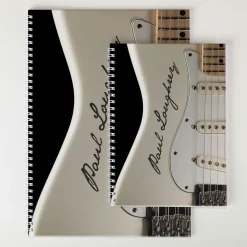 Card Factory Personalised Cream Guitar Notebook