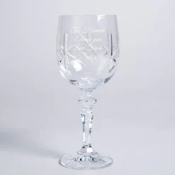 Card Factory Personalised Cut Crystal Wine Glass - Message