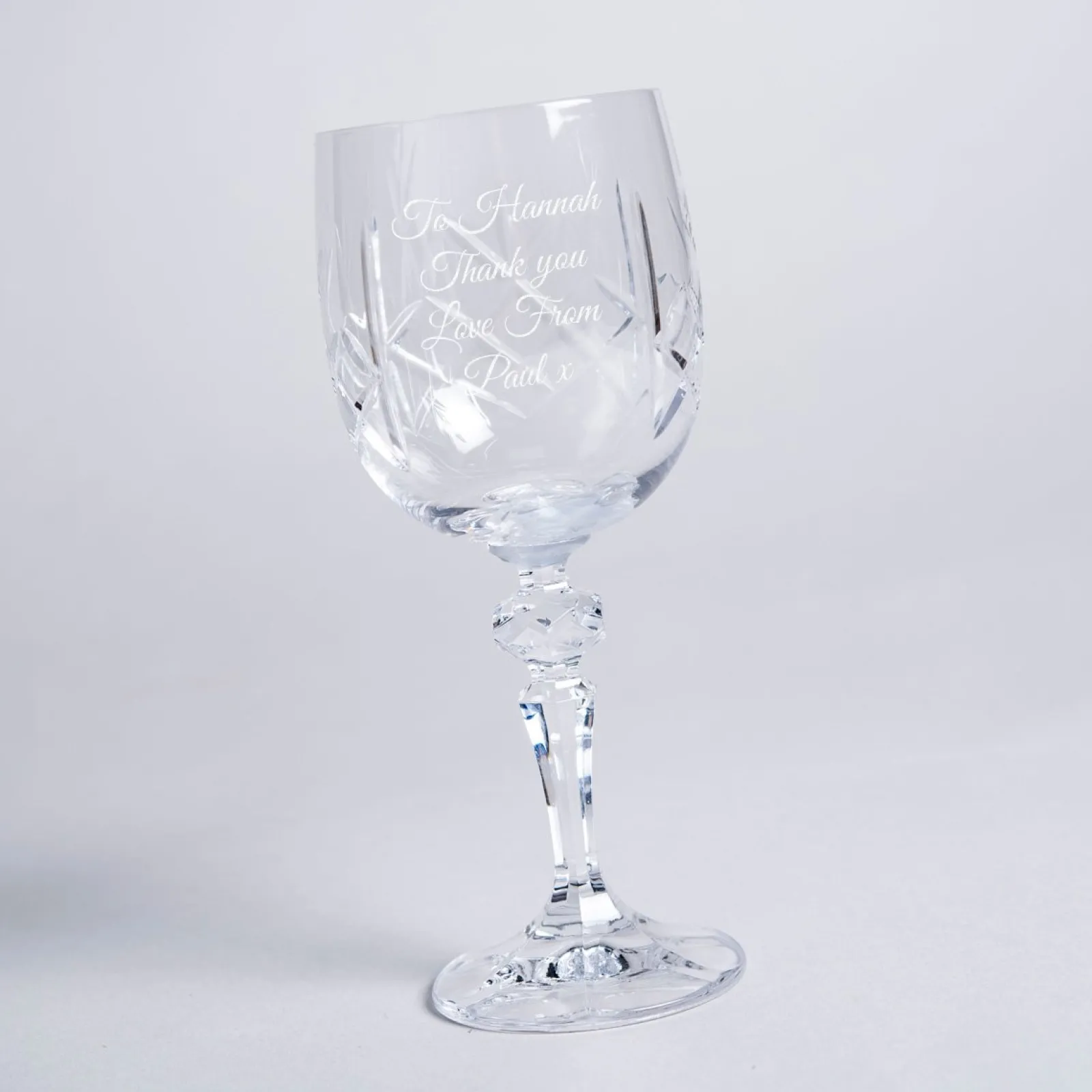 Card Factory Personalised Cut Crystal Wine Glass - Message