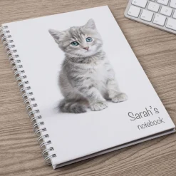 Card Factory Personalised Cute Kitten Notebook