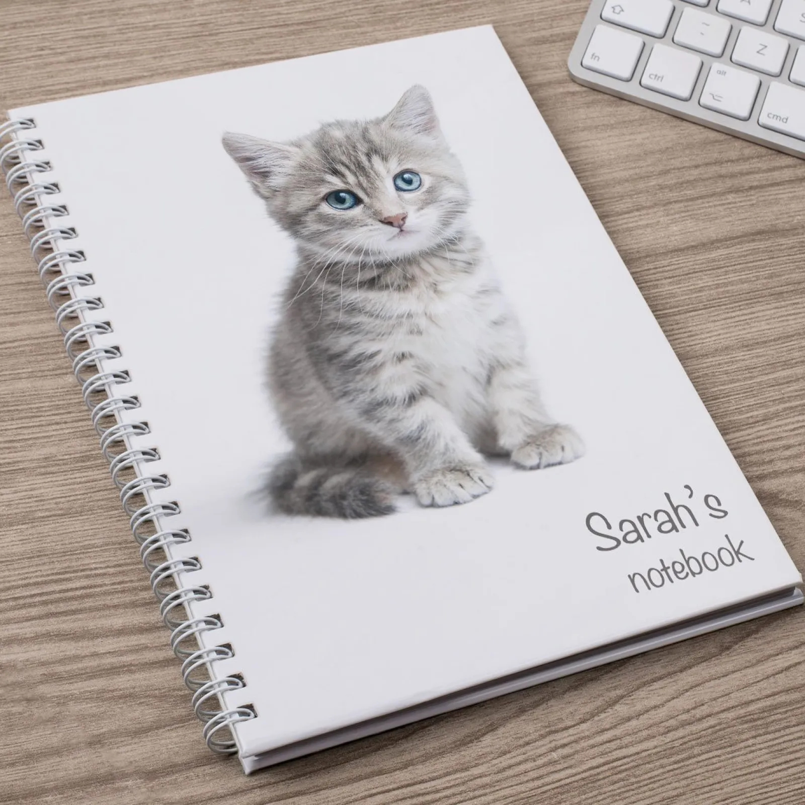 Card Factory Personalised Cute Kitten Notebook