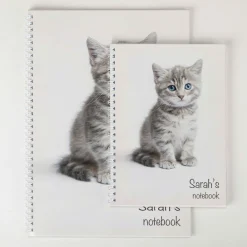 Card Factory Personalised Cute Kitten Notebook