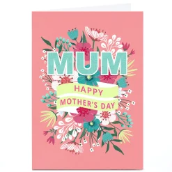 Hot Personalised Dalia Clark Mother's Day Card - Mum with Flowers Mother's Day