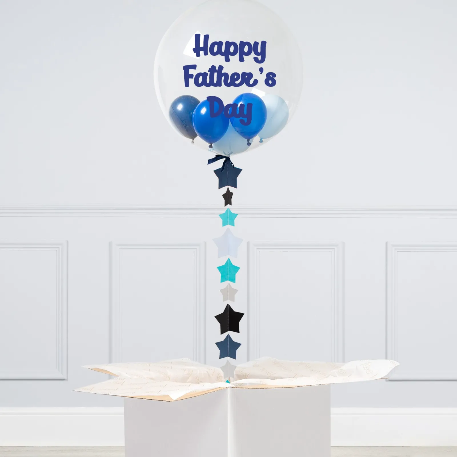 Card Factory Personalised Deep Blue Mini Filled Bubble Balloon - Delivered Inflated!