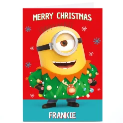 Online Personalised Despicable Me Christmas Card - Name Tv & Film|Christmas