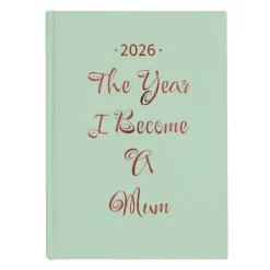 New Personalised Diary - Any Message Green Personalised Calendars And Diaries|Notebooks & Stationery