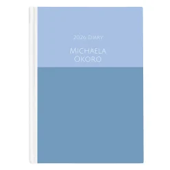 Hot Personalised Diary - Blue Block Colour Personalised Calendars And Diaries|Calendars & Diaries