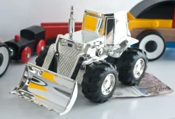 Sale Personalised Digger Silver-Plated Money Box Kids Christening Gifts|New Baby Gifts