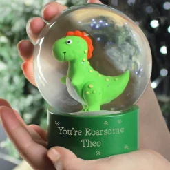 Kids Card Factory Personalised Dinosaur Snow Globe