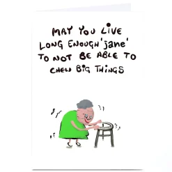 Card Factory Personalised Do Something David Birthday Card - Chew Big Things