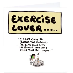 Online Personalised Do Something David Card - Exercise Lover For Mum|For Friend