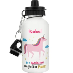 Kids Card Factory Personalised Drinks Bottle - Unicorn
