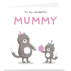 Card Factory Personalised Dumpling Green Birthday Card - Mummy