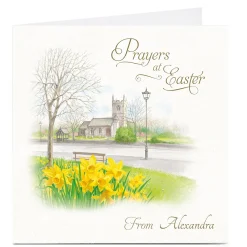 Card Factory Personalised Easter Card - Church Prayers At Easter
