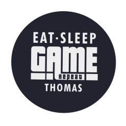 Kids Card Factory Personalised Eat Sleep Game Repeat Mouse Mat