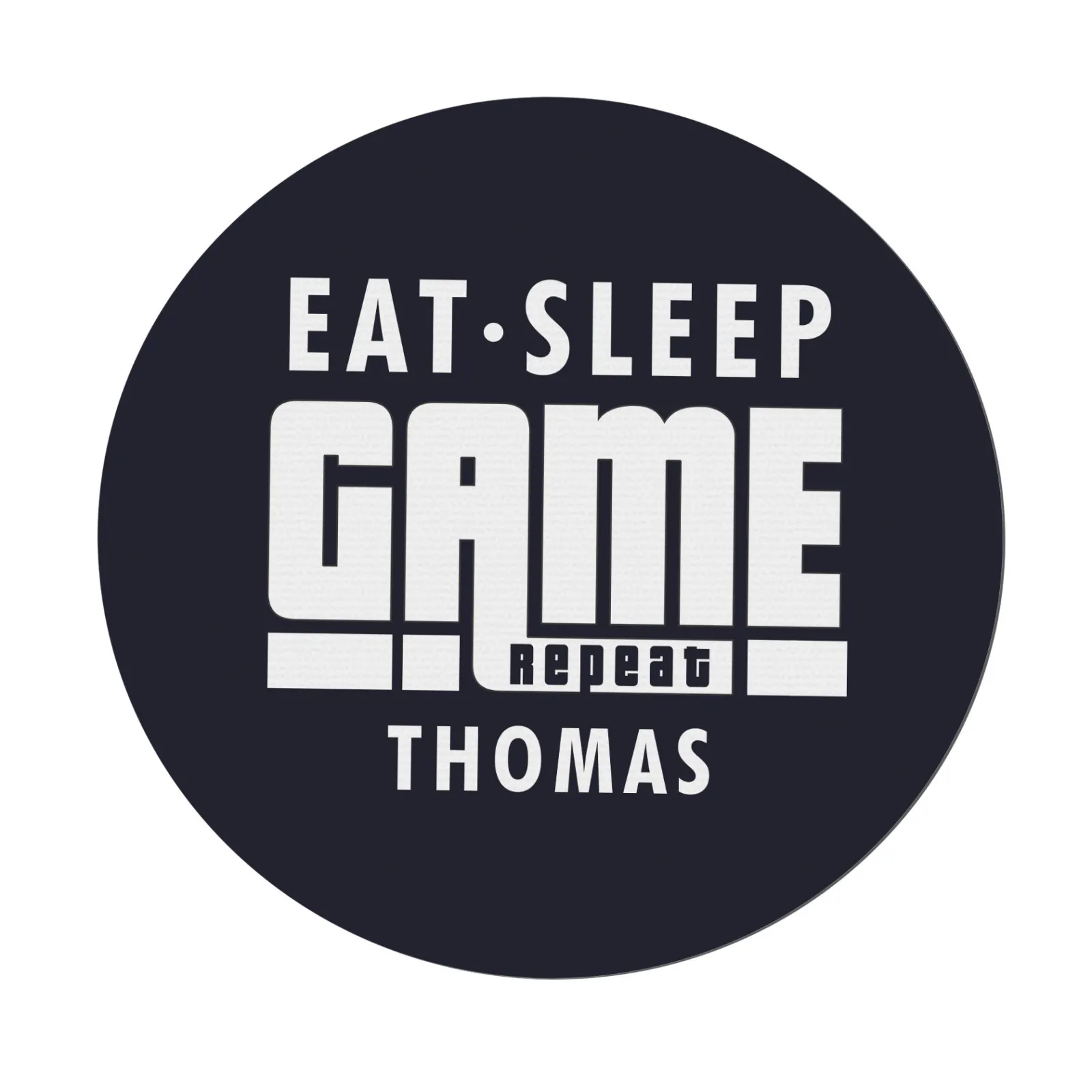 Kids Card Factory Personalised Eat Sleep Game Repeat Mouse Mat
