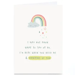 Card Factory Personalised Ebony Newton Card - Thinking of Yo