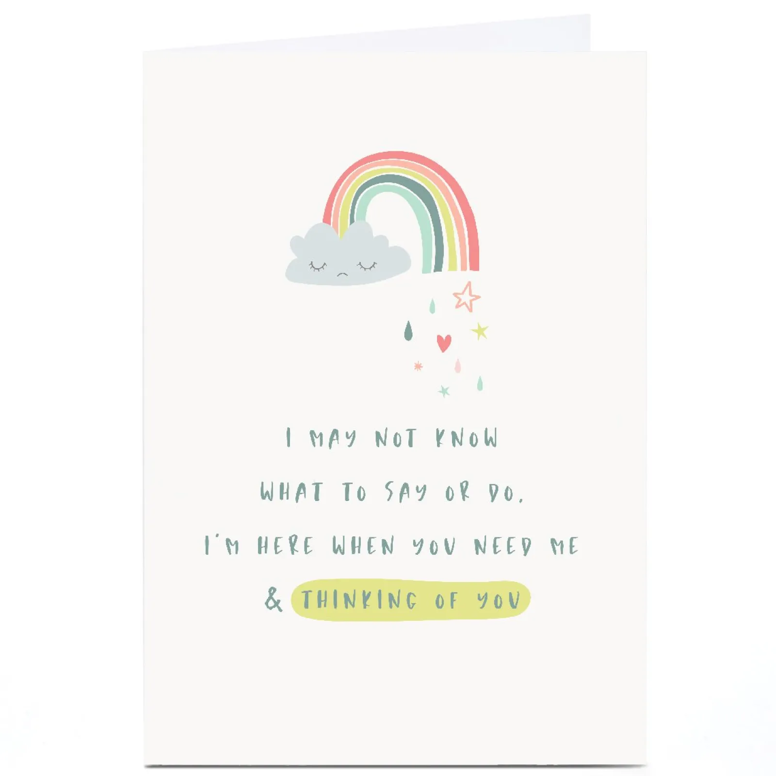 Card Factory Personalised Ebony Newton Card - Thinking of Yo
