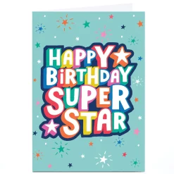 Discount Personalised Ebony Newton Birthday Card - Super Star Kids For Everyone|For Kids