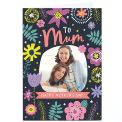 Card Factory Personalised Ebony Newton Mother's Day Card - Mum Floral
