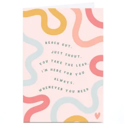 Card Factory Personalised Ebony Newton Card - Reach Out