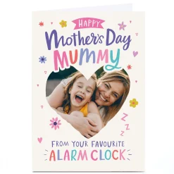 Card Factory Personalised Ebony Newton Mother's Day Card - Mummy Alarm