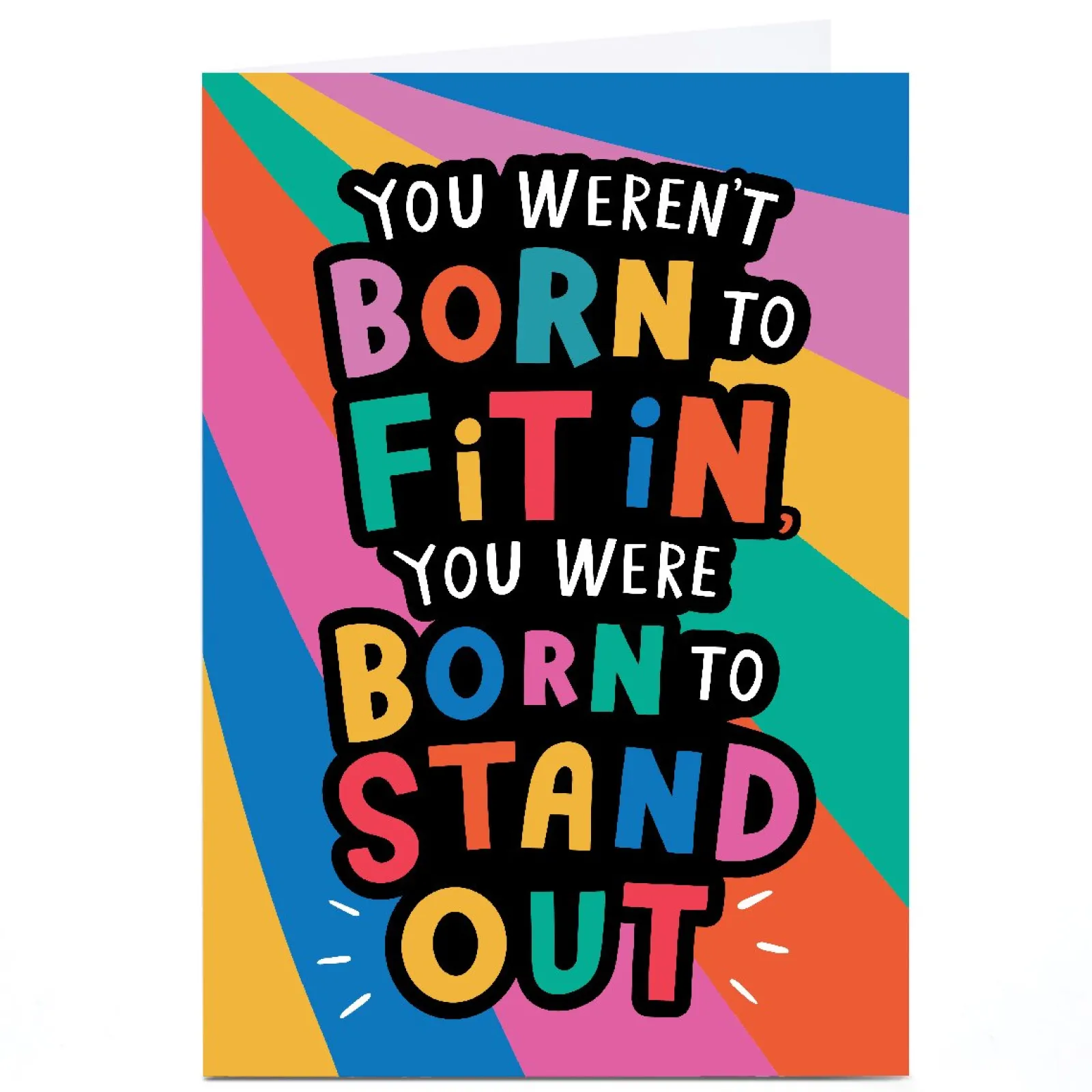 Card Factory Personalised Ebony Newton Card - Stand out