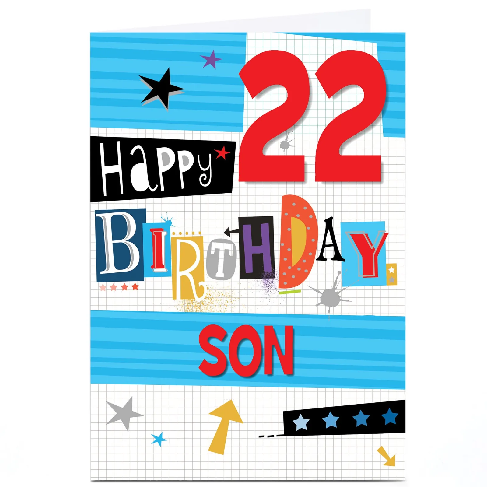 Card Factory Personalised Editable Age Birthday Card - Collage, Any recipient