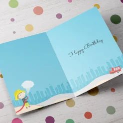 Personalised Editable Age Birthday Card - Fireman Kids For Son|For Nephew