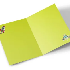 Kids Card Factory Personalised Editable Age Birthday Card - Stars and Planets