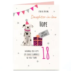 Card Factory Personalised Editable Age Birthday Card - Lovely Surprises, Daughter-in-Law