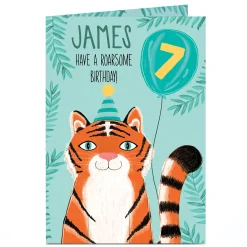 Kids Card Factory Personalised Editable Age Birthday Card - Have A Roarsome Day