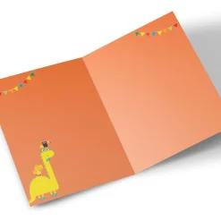 Hot Personalised Editable Age Birthday Card - Colourful Dinosaurs Kids For Nephew|For Daughter