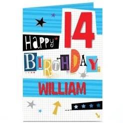 Card Factory Personalised Editable Age Birthday Card - Cut & Paste