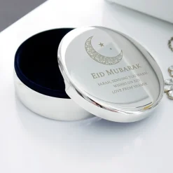 Best Personalised Eid and Ramadan Round Trinket Box Personalised Jewellery And Keepsakes|Jewellery & Keepsakes