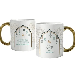 Outlet Personalised Eid and Ramadan Gold Handle Mug Personalised Mugs|Mugs