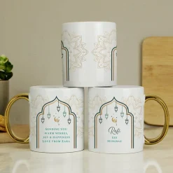Outlet Personalised Eid and Ramadan Gold Handle Mug Personalised Mugs|Mugs