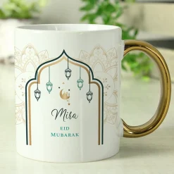Outlet Personalised Eid and Ramadan Gold Handle Mug Personalised Mugs|Mugs