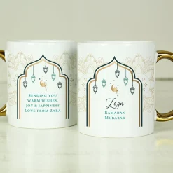 Outlet Personalised Eid and Ramadan Gold Handle Mug Personalised Mugs|Mugs