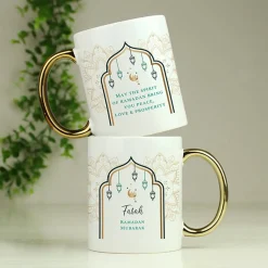 Outlet Personalised Eid and Ramadan Gold Handle Mug Personalised Mugs|Mugs