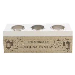 Best Personalised Eid Triple Tea Light Box Personalised Jewellery And Keepsakes|Jewellery & Keepsakes