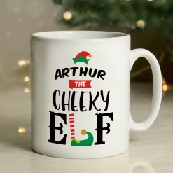 Card Factory Personalised Elf Christmas Mug