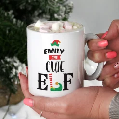 Card Factory Personalised Elf Christmas Mug