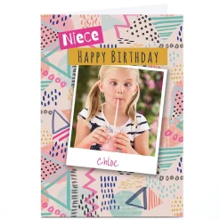 Kids Card Factory Personalised Emma Isaacs Birthday Card - Niece Polaroid