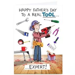 New Personalised Emma Proctor Father's Day Card - Tool... Expert! Father's Day|Funny
