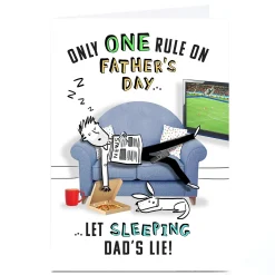 Best Personalised Emma Proctor Father's Day Card - Sleeping Dads Father's Day|Funny