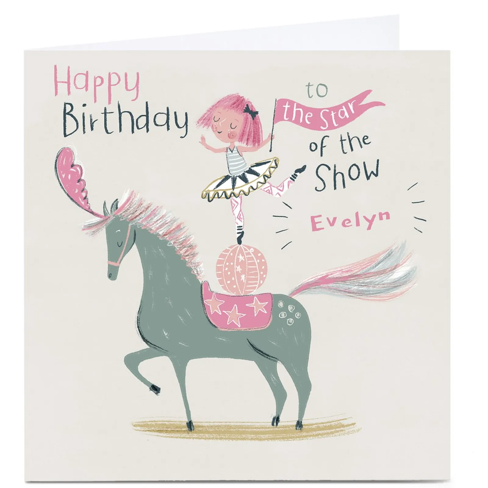 Kids Card Factory Personalised Emma Valenghi Birthday Card - Star of Show Any Name
