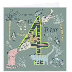 Kids Card Factory Personalised Emma Valenghi 4th Birthday Card