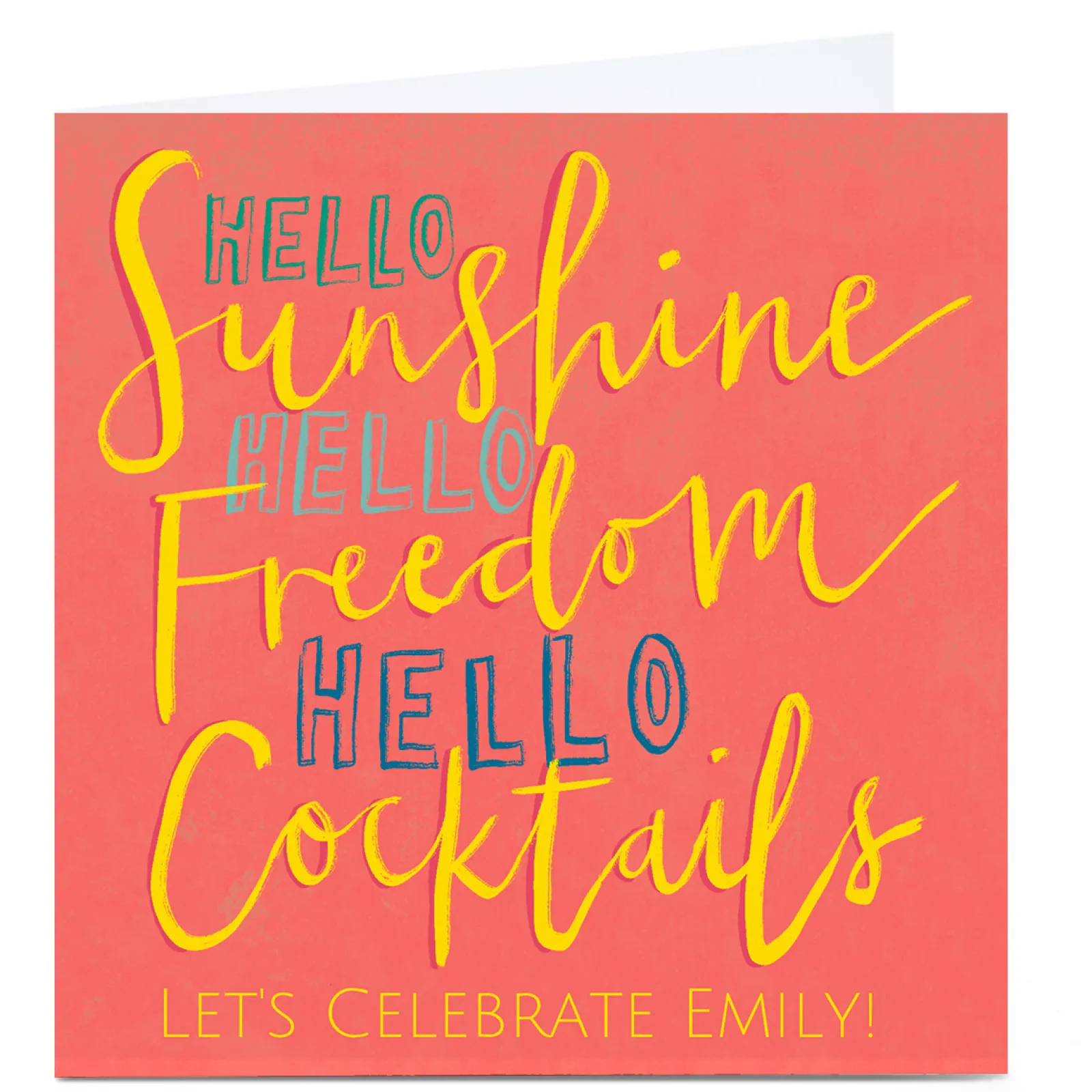 New Personalised Emma Valenghi Card - Hello Sunshine Congratulations