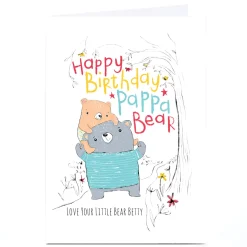Card Factory Personalised Emma Valenghi Birthday Card - Pappa Bear